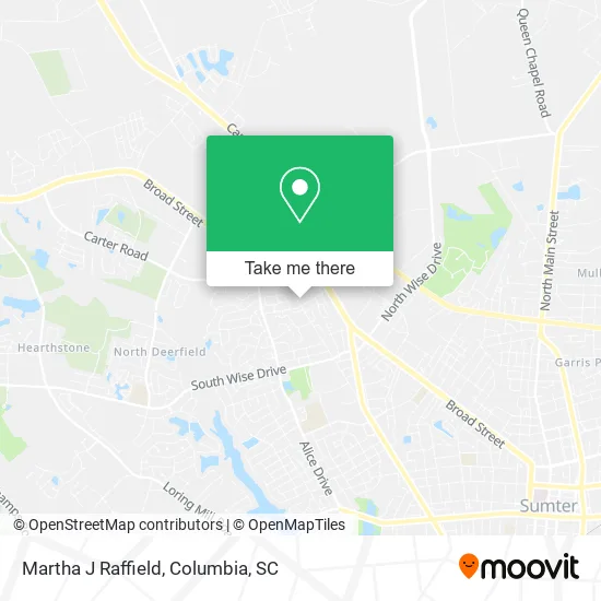 Martha J Raffield map