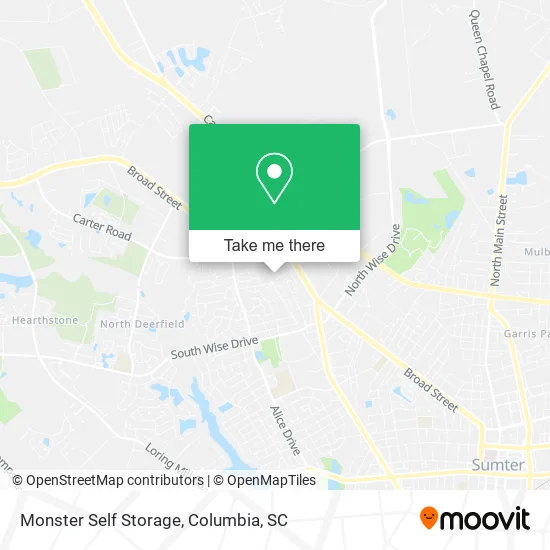 Monster Self Storage map