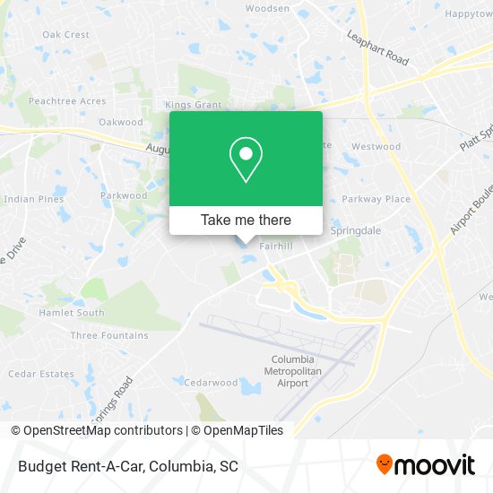 Mapa de Budget Rent-A-Car