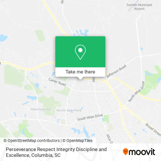 Perseverance Respect Integrity Discipline and Excellence map