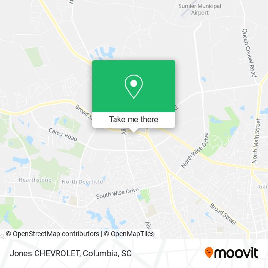 Jones CHEVROLET map