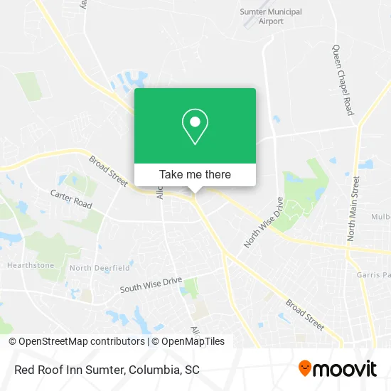 Red Roof Inn Sumter map