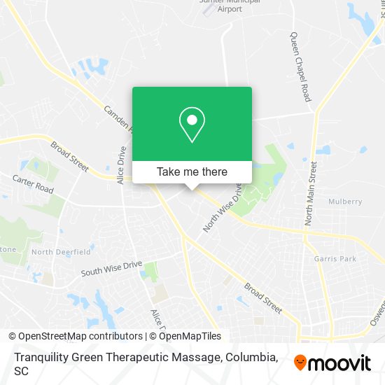 Tranquility Green Therapeutic Massage map