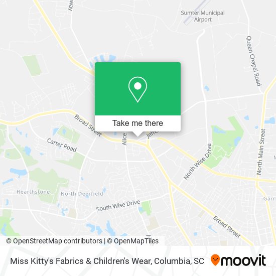 Mapa de Miss Kitty's Fabrics & Children's Wear