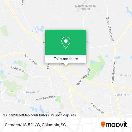 Camden/US-521/W map