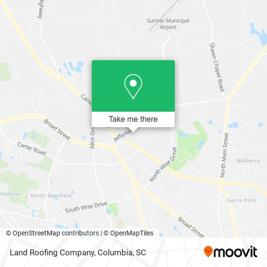 Land Roofing Company map