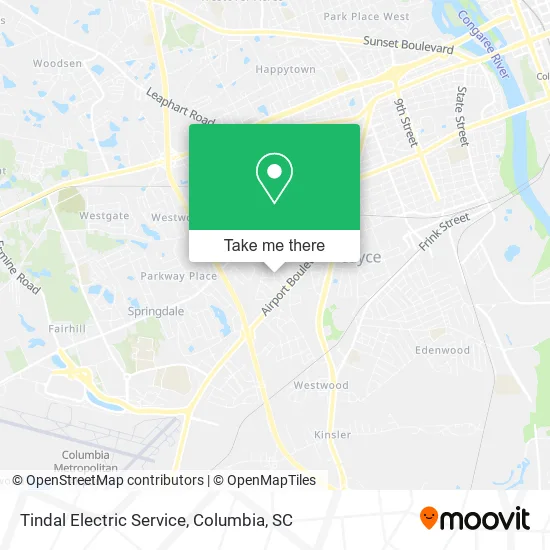 Tindal Electric Service map