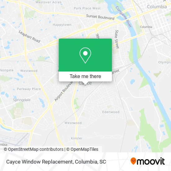 Cayce Window Replacement map