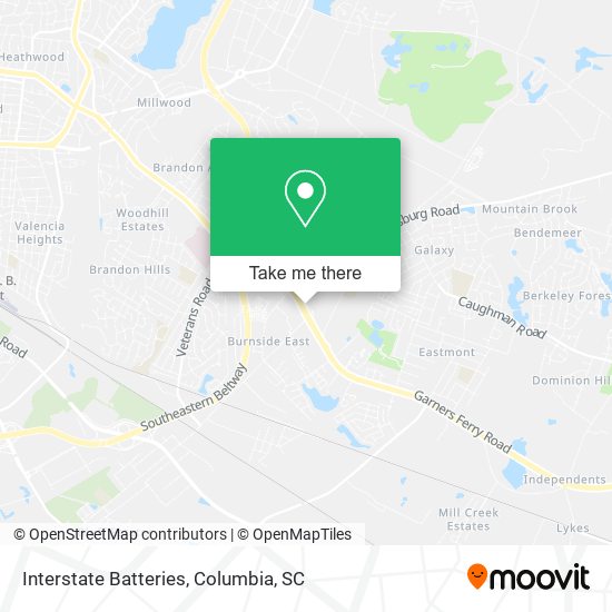 Interstate Batteries map