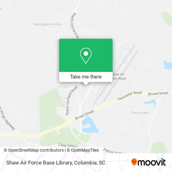 Mapa de Shaw Air Force Base Library