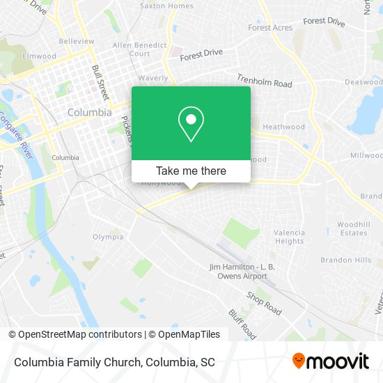 Columbia Family Church map