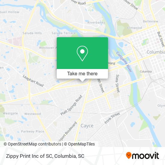 Mapa de Zippy Print Inc of SC