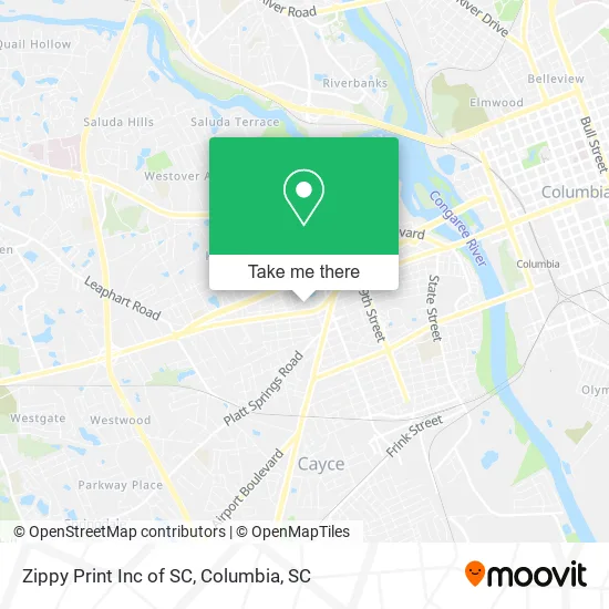 Mapa de Zippy Print Inc of SC