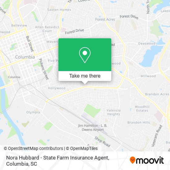 Mapa de Nora Hubbard - State Farm Insurance Agent