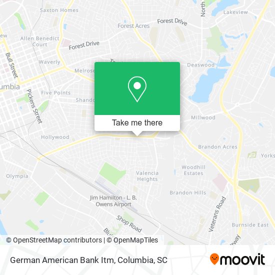 German American Bank Itm map