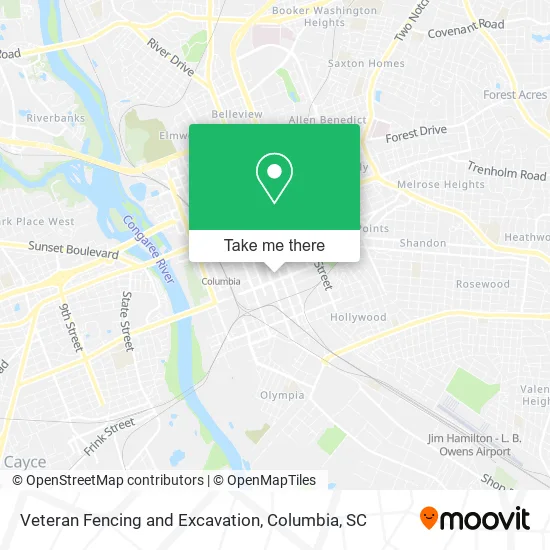 Veteran Fencing and Excavation map