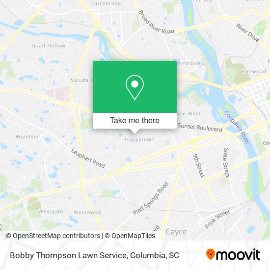 Bobby Thompson Lawn Service map