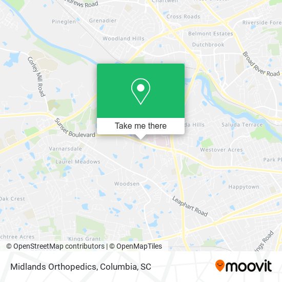 Mapa de Midlands Orthopedics