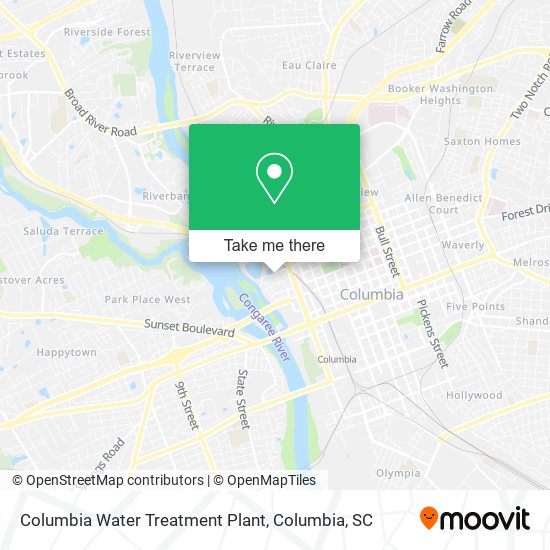 Columbia Water Treatment Plant map