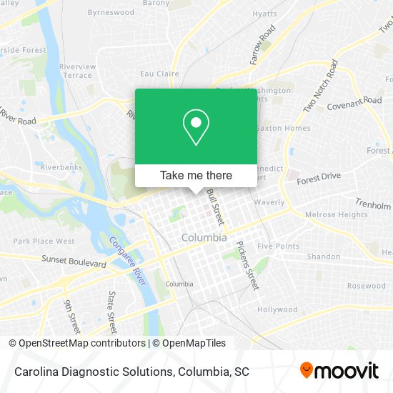 Carolina Diagnostic Solutions map