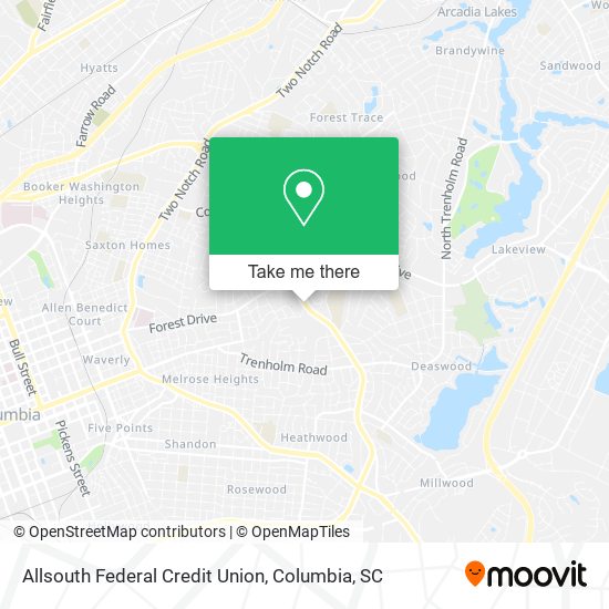 Allsouth Federal Credit Union map
