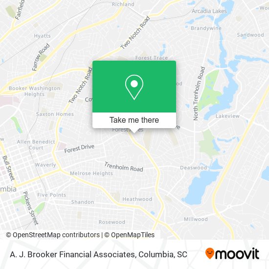 A. J. Brooker Financial Associates map