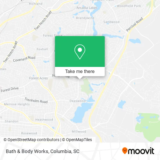 Bath & Body Works map