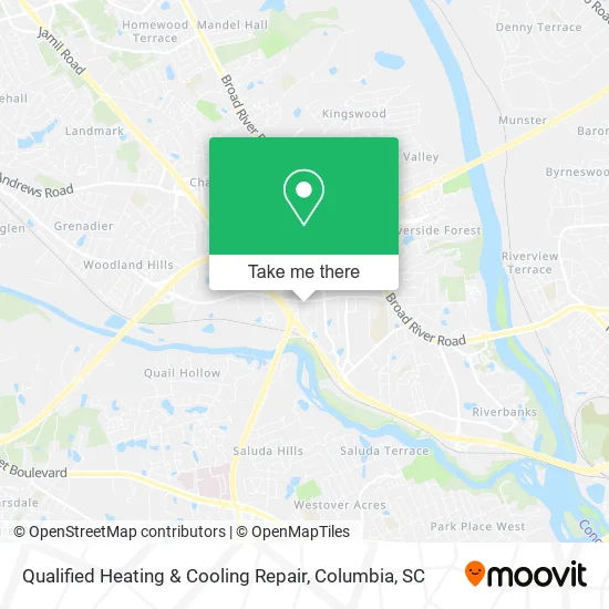 Qualified Heating & Cooling Repair map