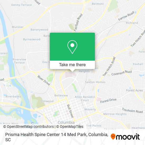 Mapa de Prisma Health Spine Center 14 Med Park