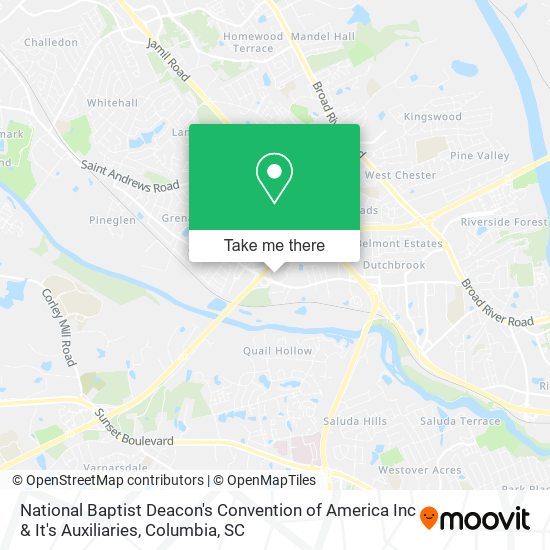 National Baptist Deacon's Convention of America Inc & It's Auxiliaries map