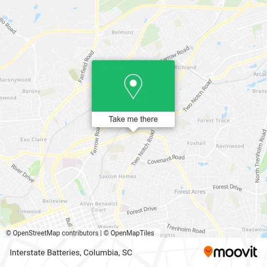 Interstate Batteries map