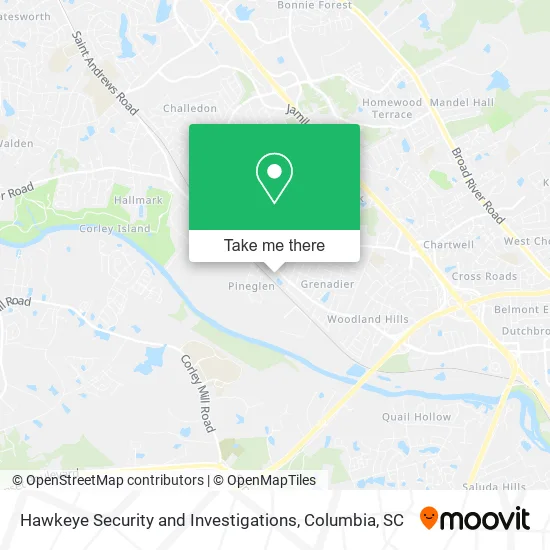 Hawkeye Security and Investigations map