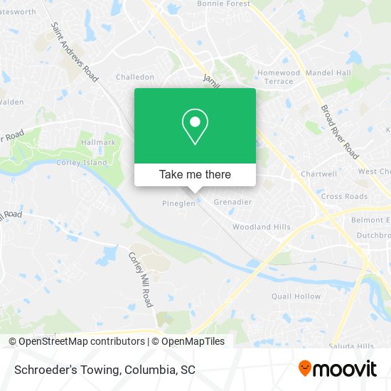 Schroeder's Towing map