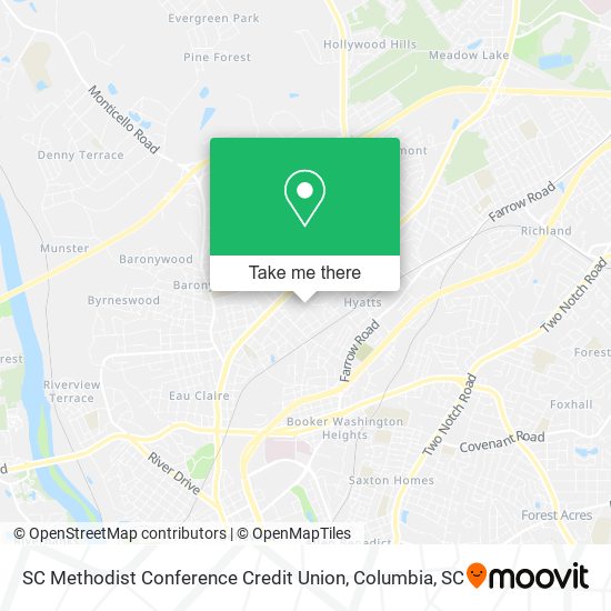 SC Methodist Conference Credit Union map