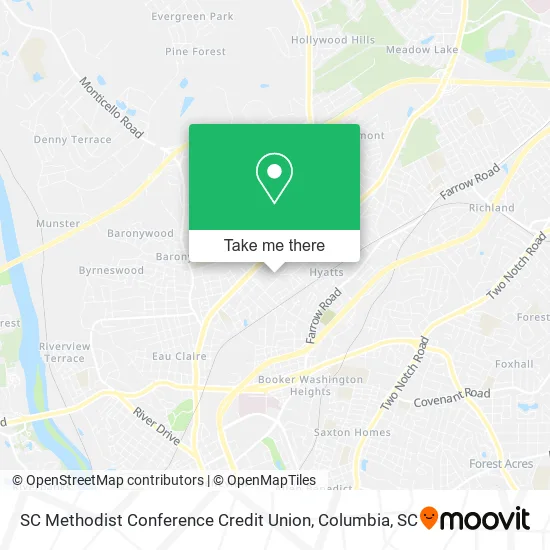 SC Methodist Conference Credit Union map