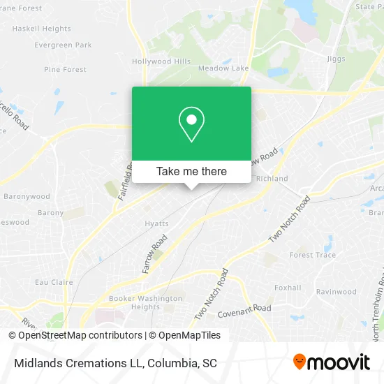 Midlands Cremations LL map