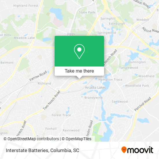Interstate Batteries map