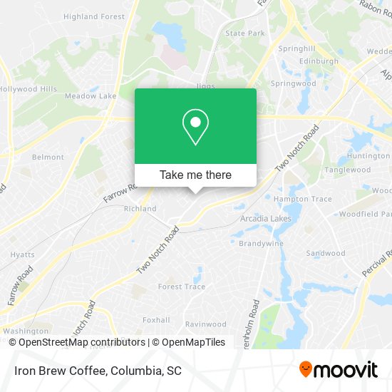 Mapa de Iron Brew Coffee