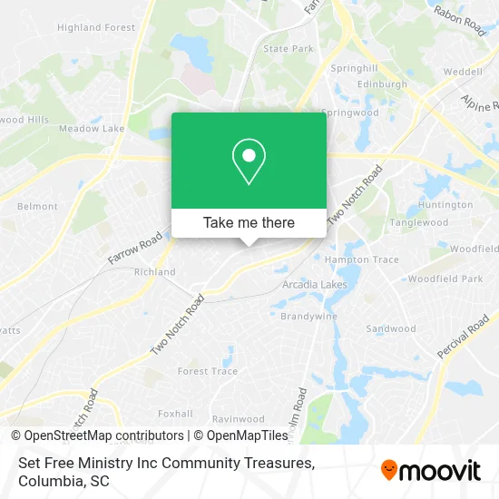 Set Free Ministry Inc Community Treasures map