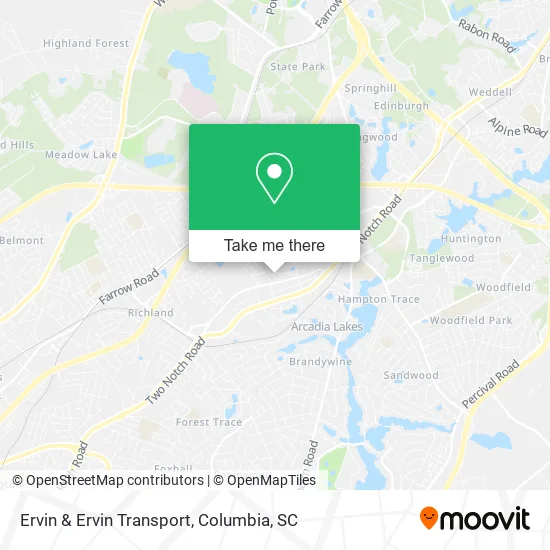 Ervin & Ervin Transport map