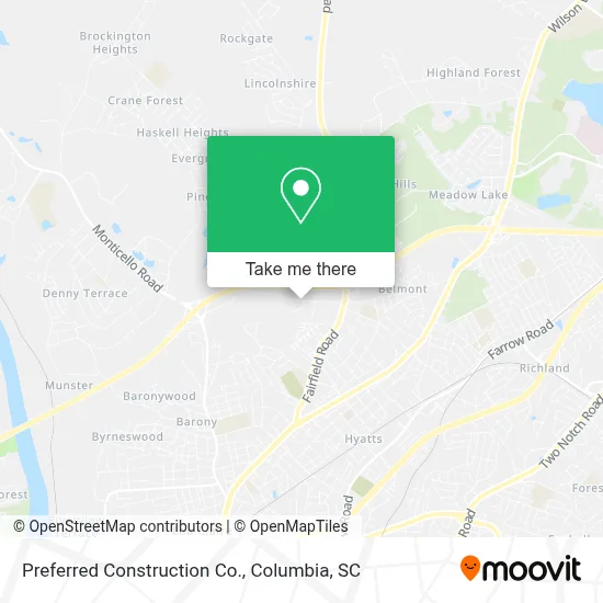 Preferred Construction Co. map