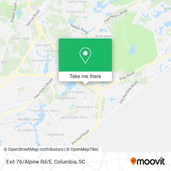 Exit 76/Alpine Rd/E map
