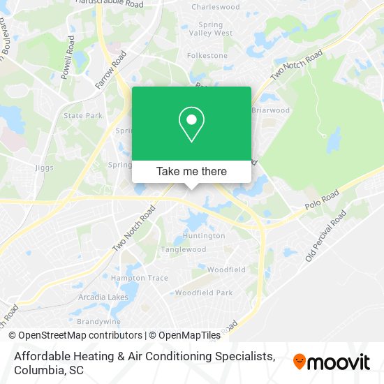 Affordable Heating & Air Conditioning Specialists map