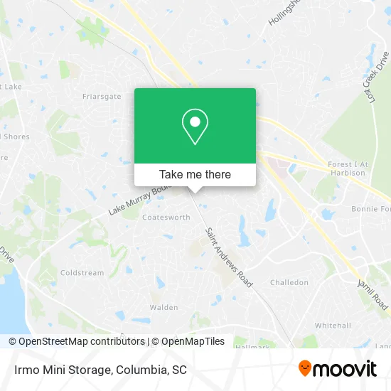 Irmo Mini Storage map