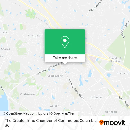 The Greater Irmo Chamber of Commerce map