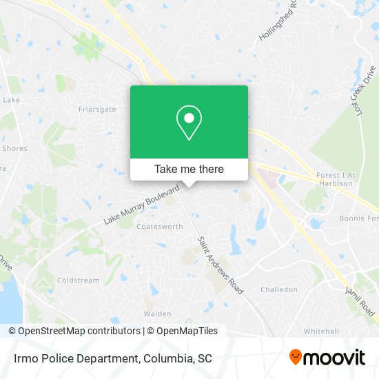 Irmo Police Department map