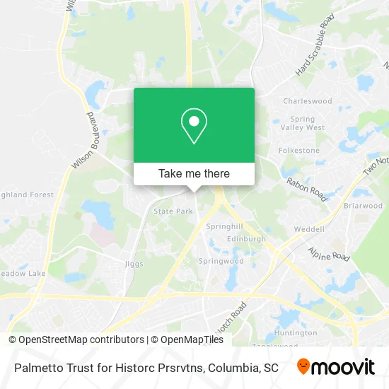 Palmetto Trust for Historc Prsrvtns map