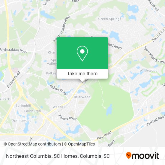 Mapa de Northeast Columbia, SC Homes