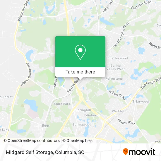 Midgard Self Storage map