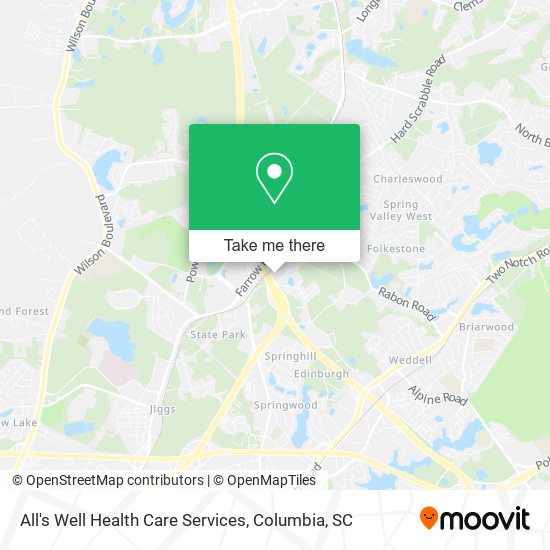 All's Well Health Care Services map